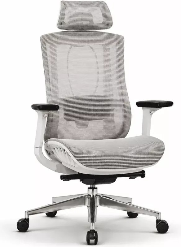 Kirtoz – ergonomiczny fotel obrotowy beżowy do biura, gry i nauki