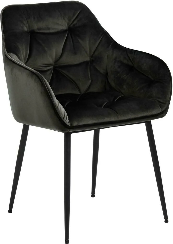 Aksamitne krzesło z pikowaniem Brooke Vic