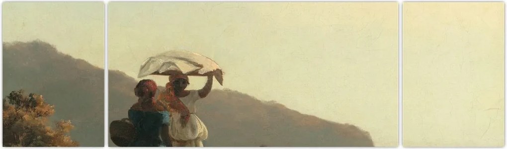 Obraz - Camille Pissarro, Two Women Chatting by the Sea, St. Thomas, reprodukcje (170x50 cm)