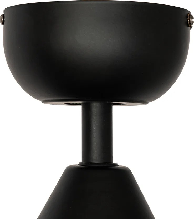 Wentylator sufitowy czarny 86,7 cm z LED z funkcją ściemniania i pilotem - Yuki