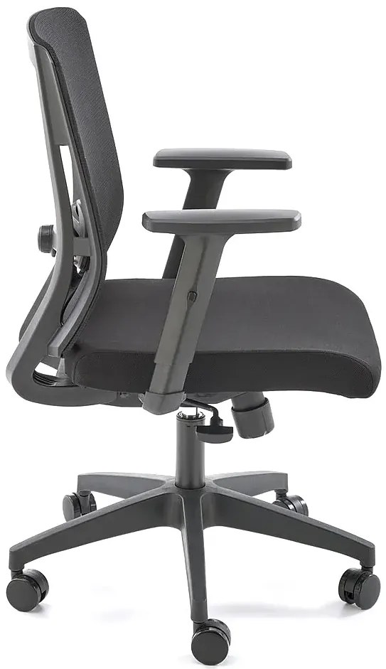 Ergonomiczny czarny obrotowy fotel z regulacją podłokietników Z2-Z18