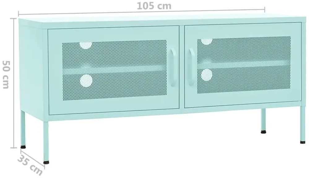 Metalowa szafka pod TV na nóżkach mietowy Z7-Z27