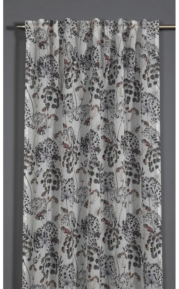 Fioletowo-szara zasłona 135x245 cm Birds and Roses – Sehlbach