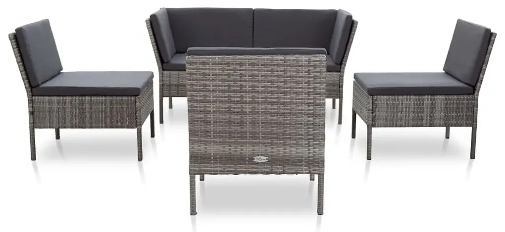 Zestaw szarych mebli ogrodowych B0-F03