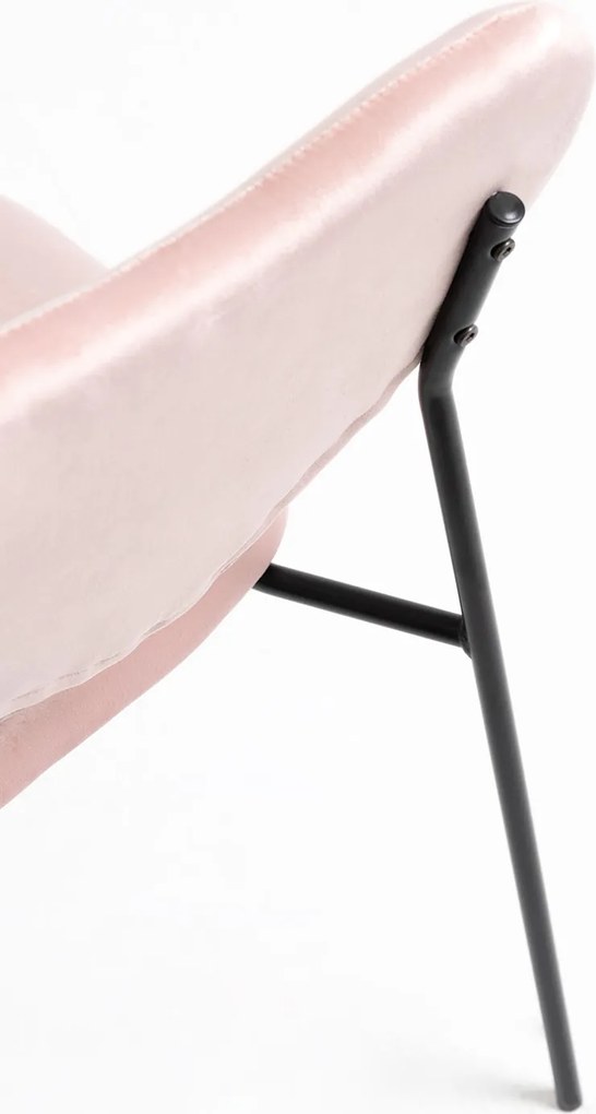 Zestaw 4 Krzese Cora Black Aksamitne