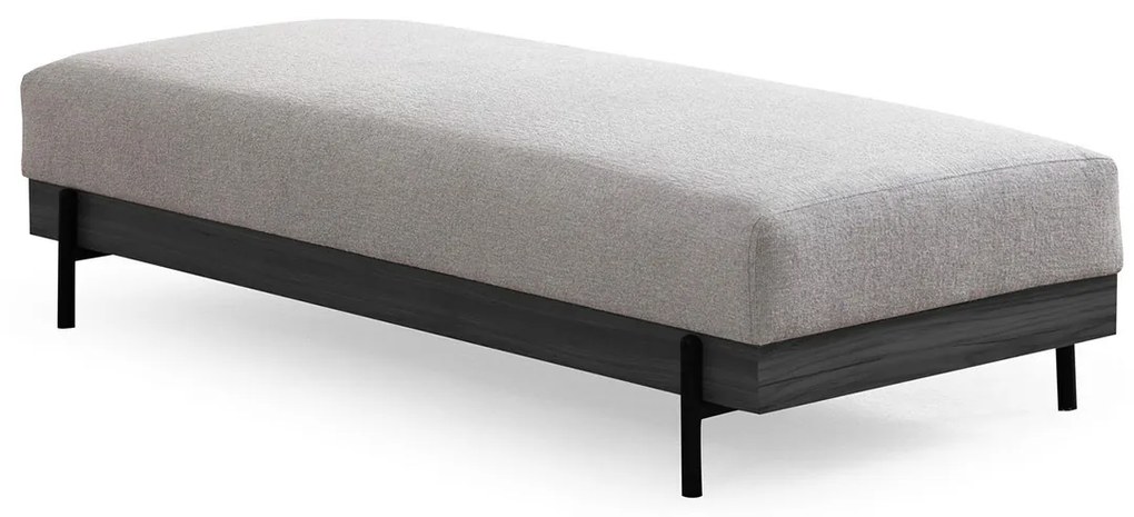 Taboret Eti Black Pouffe Grey