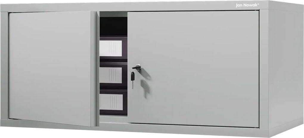 Metalowa nadstawka do szafy biurowej Ewa Compact, kolor szary