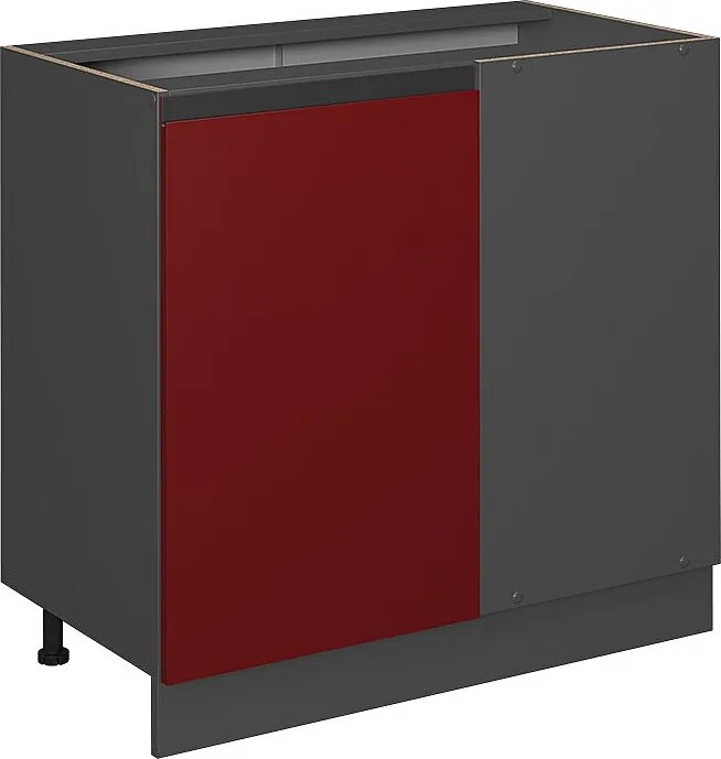 Szafka narożna czerwony 86x46x81.6 r-line