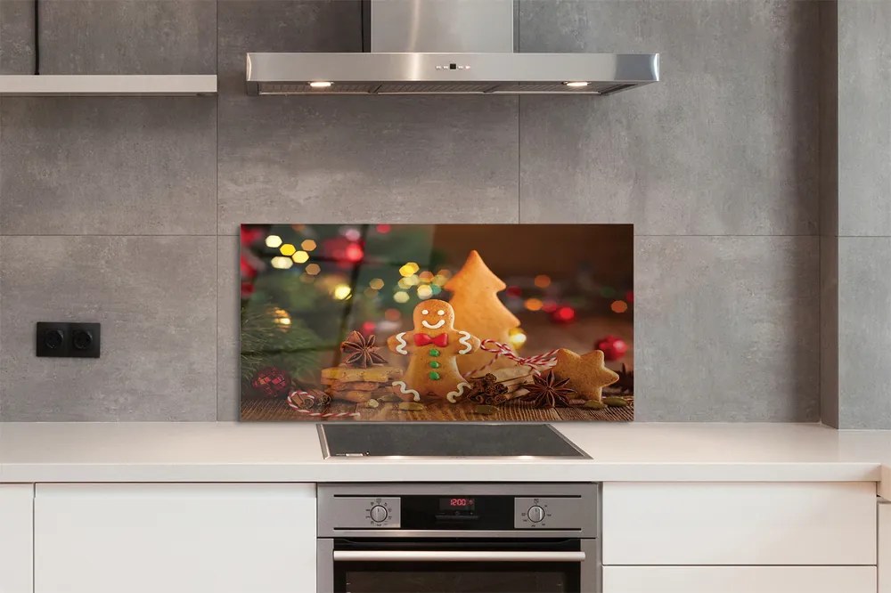 Szklany Panel Piernikowe Serce i Bombki