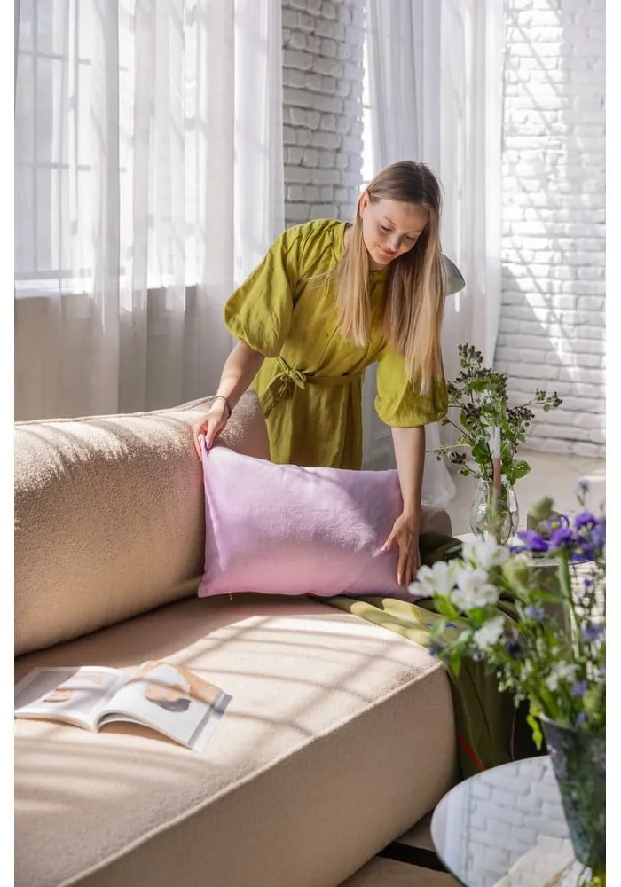 Zielona rozkładana sofa z materiału bouclé 247 cm Quinoa – Bonami Selection