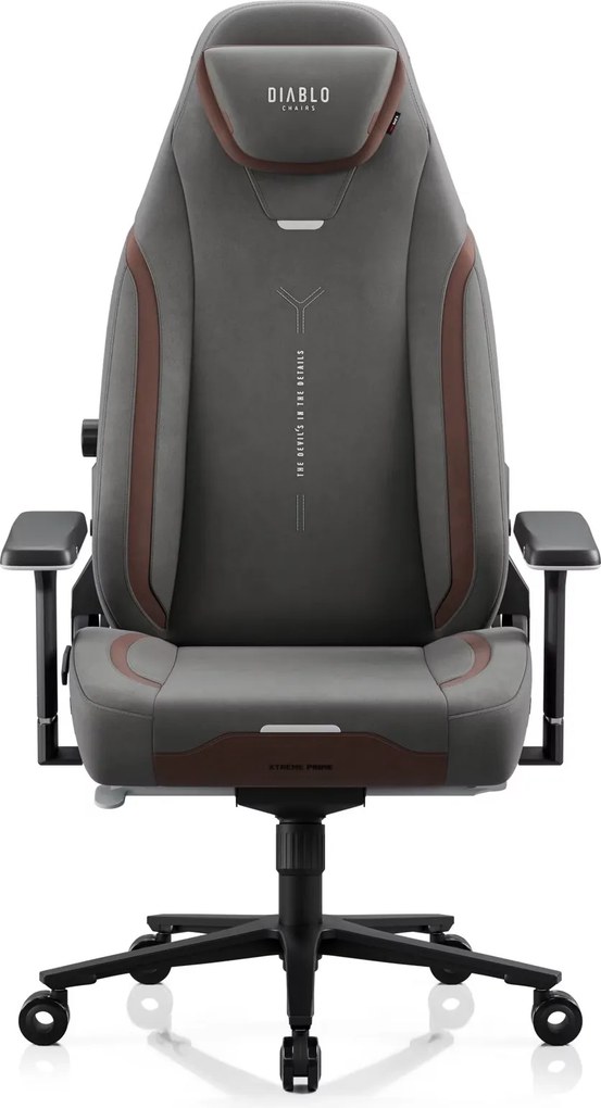 Fotel gamingowy materiałowy Diablo X-Eye Prime Normal Size, Stone Grey