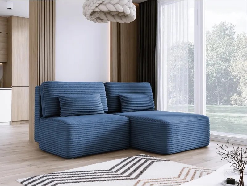 Narożnik TILIA wolnostojący układ L strona Prawa z funkcją spania w tkaninie Tilia 77