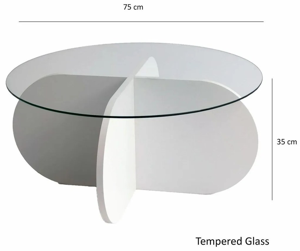 Stolik konferencyjny Bubble White