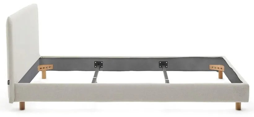 Szare tapicerowane łóżko dwuosobowe bez stelaża 180x200 cm Valma – Kave Home