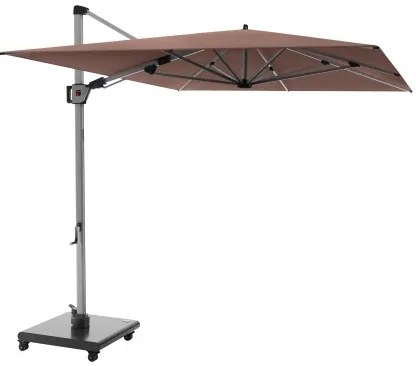 KNIRPS 320 x 320 cm - luksusowy wahadłowy parasol ogrodowy z drążkiem bocznym : Kolor parasola Knirps - Czerwony