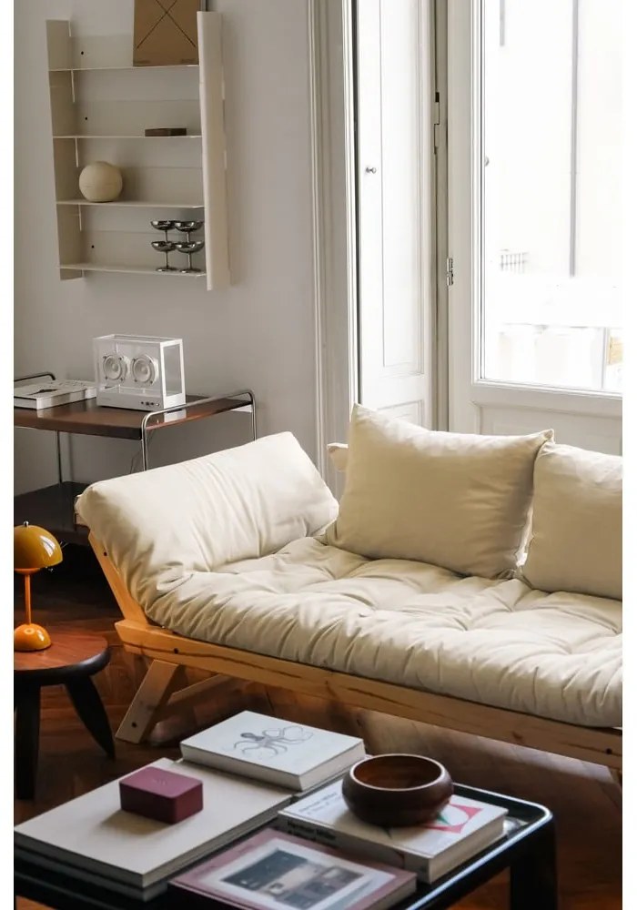 Sofa rozkładana z brązowym pokryciem Karup Design Bebop Natural/Mocca