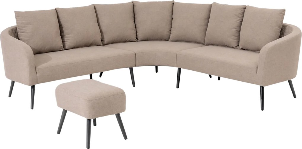 Doppler Narożna sofa Deluxe Lika-Tex z pufem