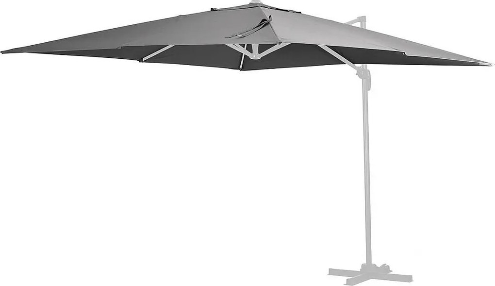 Poszycie do parasola ogrodowego "Sun 4" - 3 x 4 m - Szare