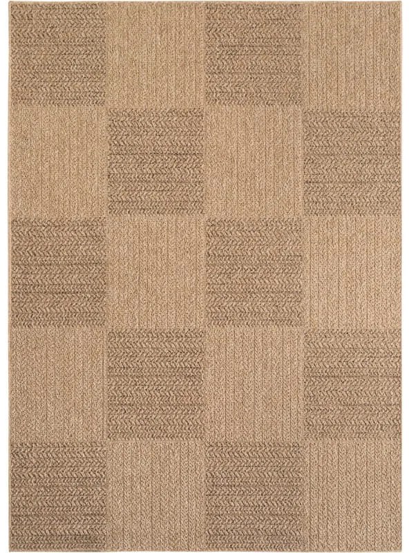 Dywan zewnętrzny Timber Kwadraty beżowy 140 cm x 200 cm
