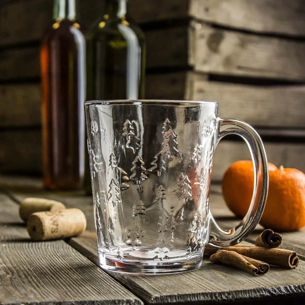 Altom Komplet kubków szklanych Leon Choinka 300 ml, 6 szt.