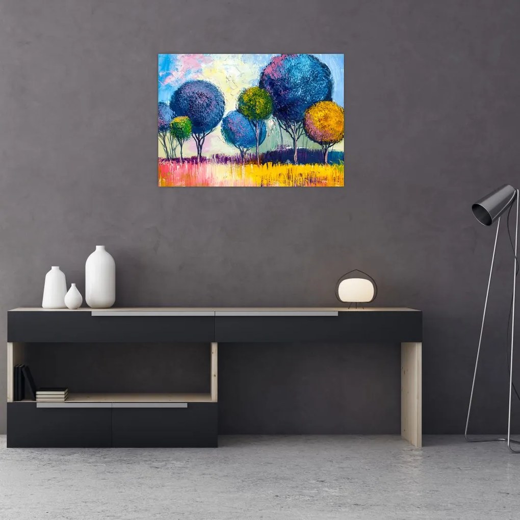 Obraz drzew kopułowych, obraz olejny (70x50 cm)