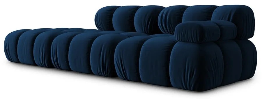 Niebieska aksamitna sofa 282 cm Bellis – Micadoni Home