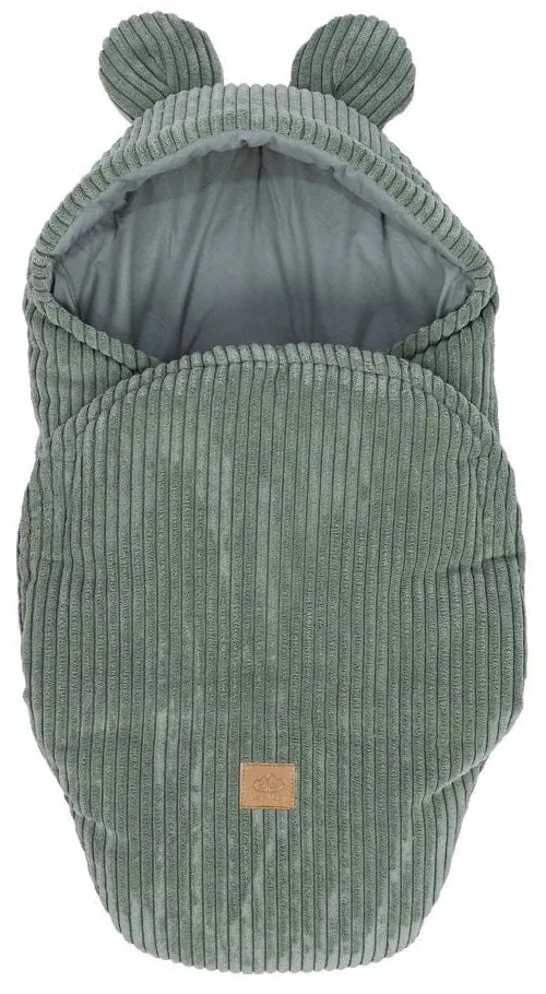 Zielony rożek niemowlęcy sztruksowy 45x80 cm – Meowbaby