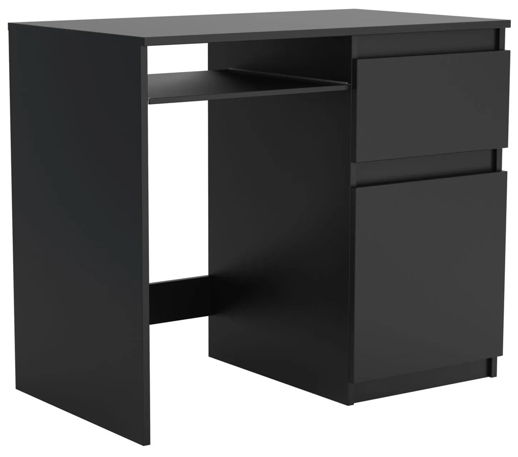 Biurko komputerowe młodzieżowe szkolne 90 cm REMI1 Czarny