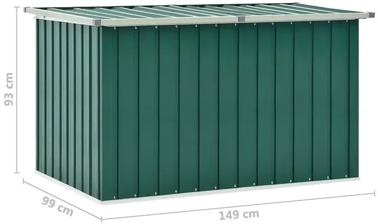 Zielona skrzynia ogrodowa do przechowywania A9-K22