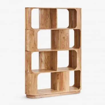 Regał 120x170 Cm Z Drewna Diepe Rustykalny Brąz Akacjowy - Sklum