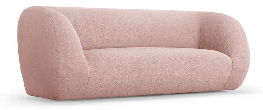 Jasnoróżowa sofa z materiału bouclé 210 cm Essen – Cosmopolitan Design