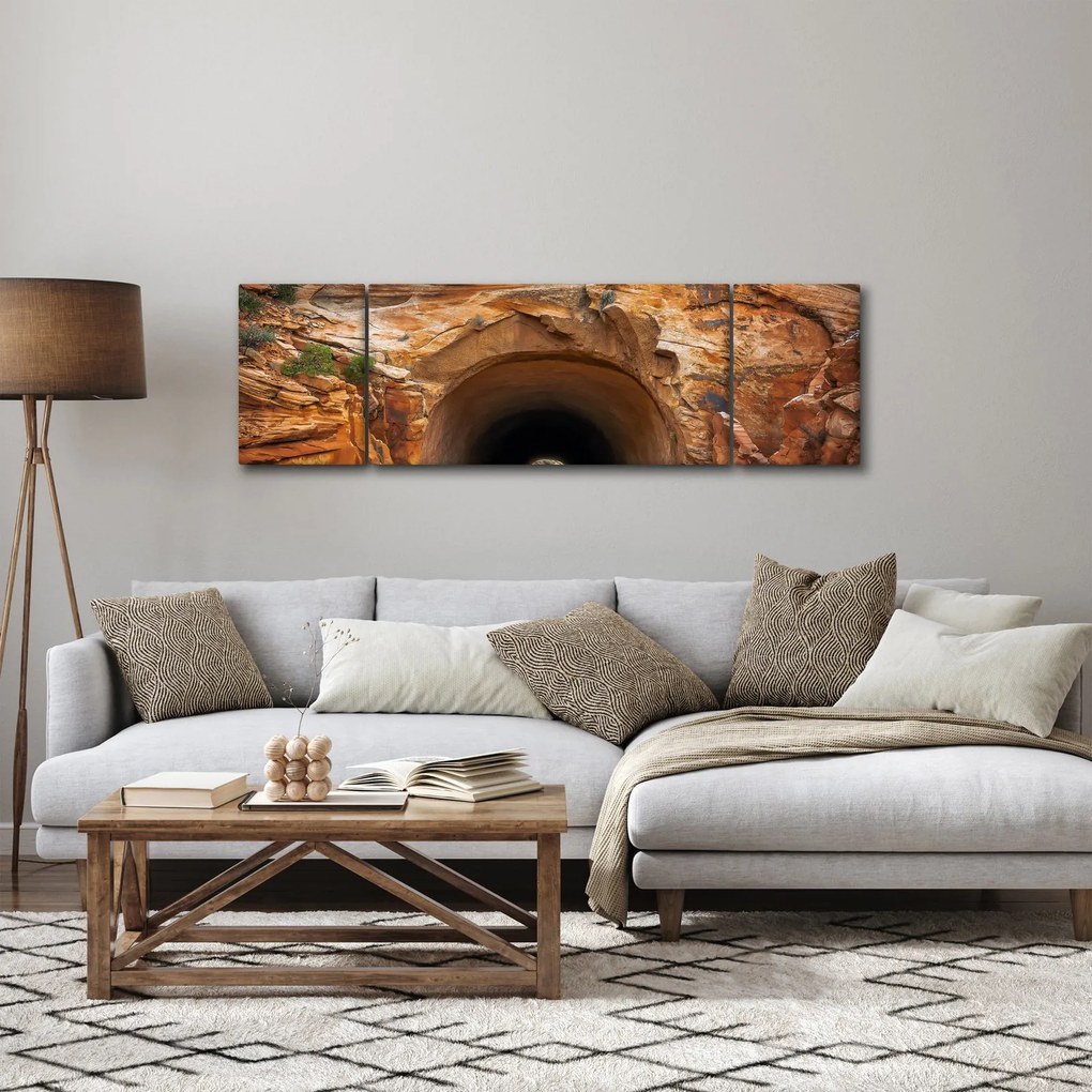 Obraz - tunel w skale (170x50 cm)