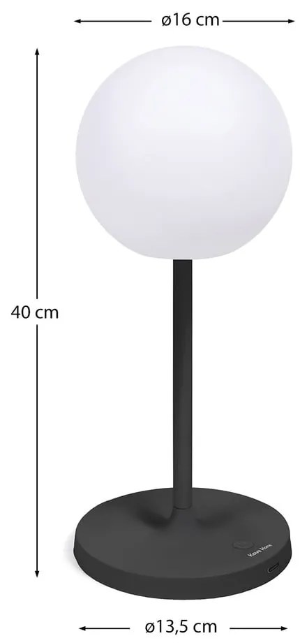 Lampa zewnętrzna LED na USB ze zdalnym sterowaniem i ściemniaczem ø 16 cm Dinesh – Kave Home