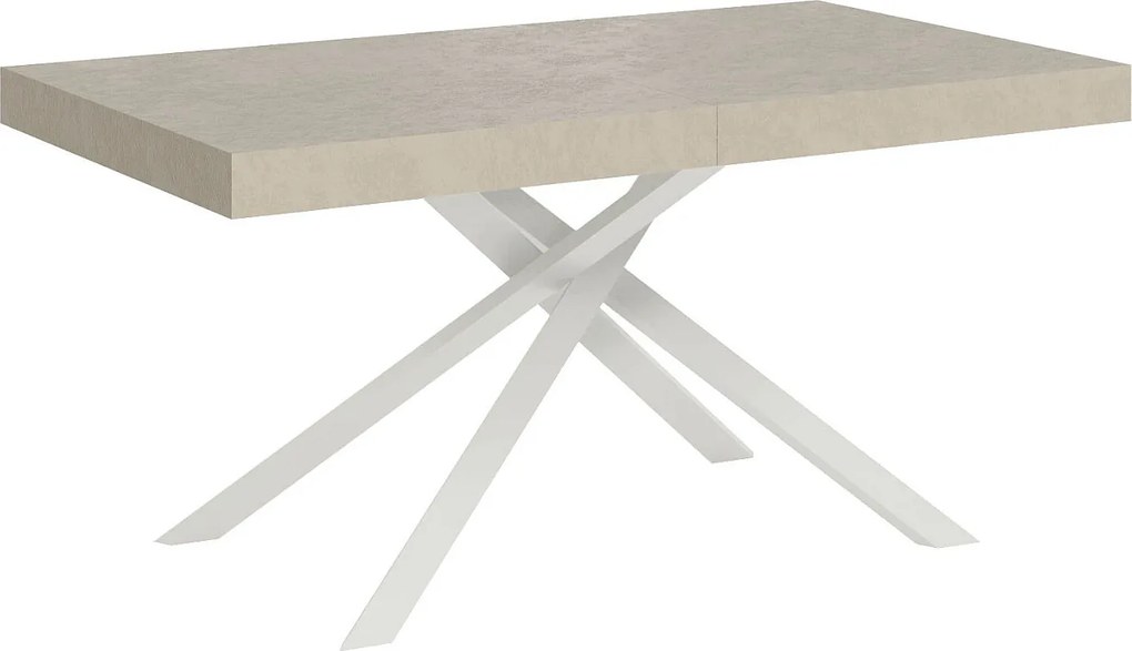 Stół rozkładany 160/264x90 cm Karida kaszmir nogi białe