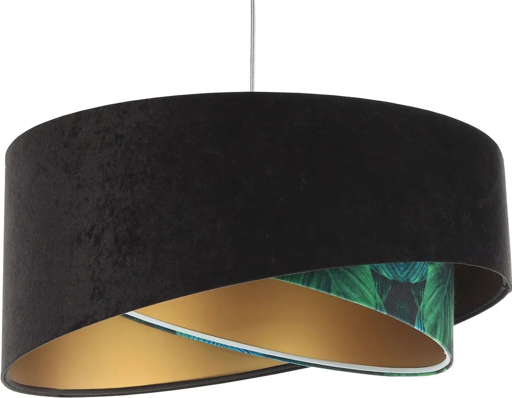 Czarno-zielona lampa wisząca nad stół W1-G04