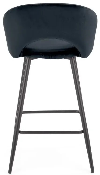 Hoker barowy H96 VELVET czarny HALMAR