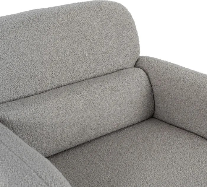 Fotel Wypoczynkowy do Salonu TOGO Szary Boucle Nowoczesny