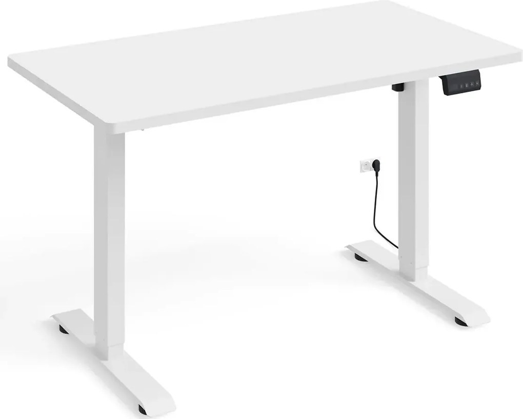 Białe biurko elektrycznie regulowane B0-L35