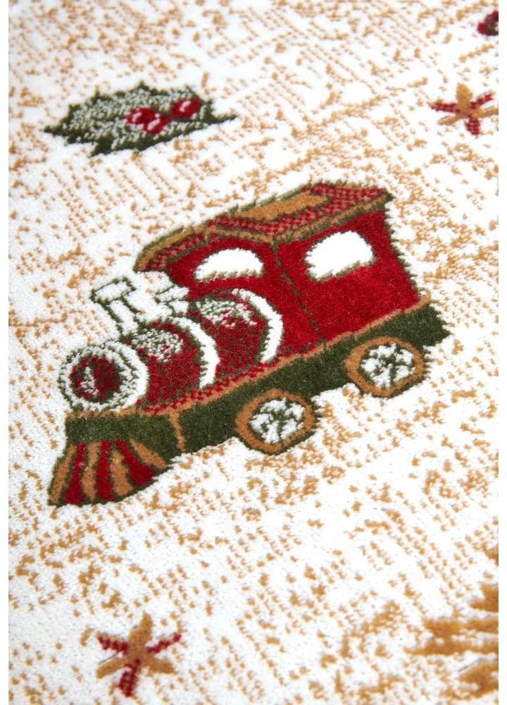 Czerwony chodnik z mieszanki bawełny ze świątecznym motywem 80x200 cm Toy's Delight Red Christmas – Villeroy&Boch