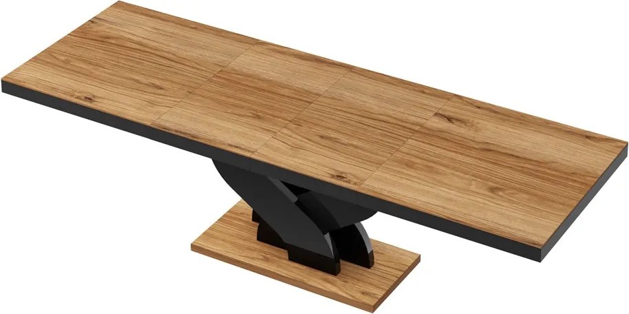 Rozkładany stół z dębowym dekorem na blacie Bella Hubertus