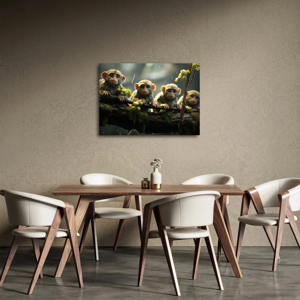 Obraz - Małpy (70x50 cm)