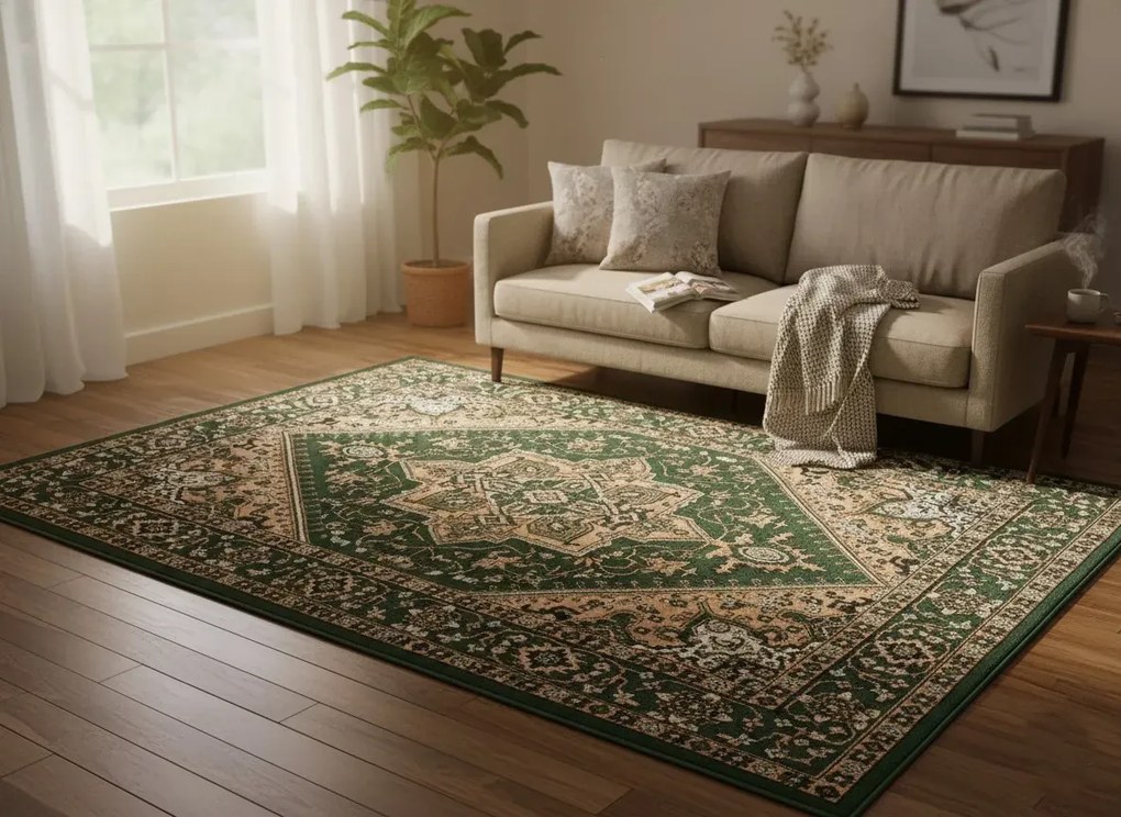 Zielony dywan rustykalny N4-Z60