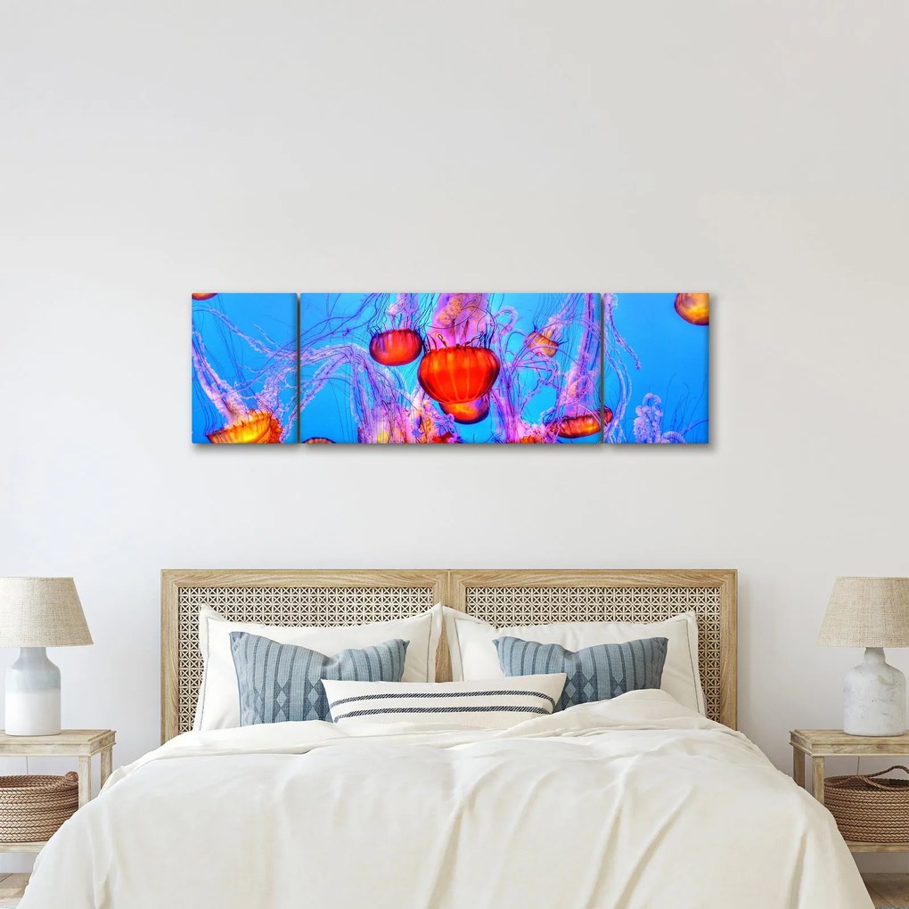 Obraz meduz w morzu (170x50 cm)