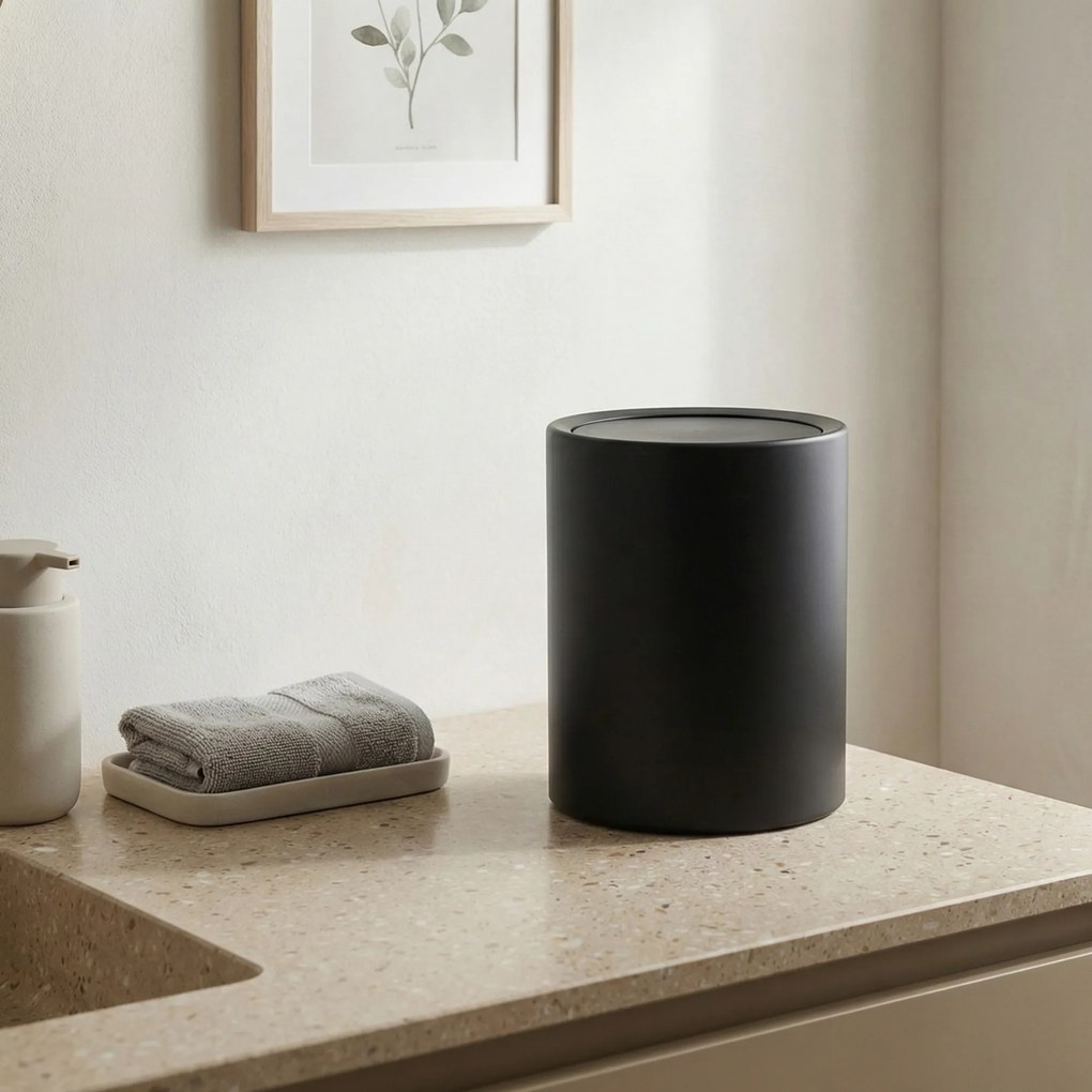 Łazienkowy kosz na śmieci RUND, 6 l