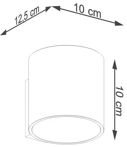 Złoty loftowy kinkiet tuba - A411 E6-N84