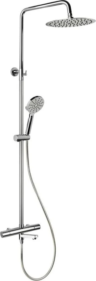 Zestaw prysznicowy z baterią termostatyczną DRAGOR — błyszczący chrom