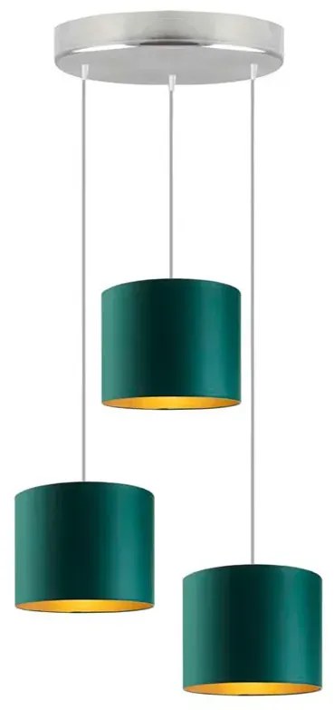 Lampa wisząca z trzema zwisami na stalowym stelażu - C4-G39