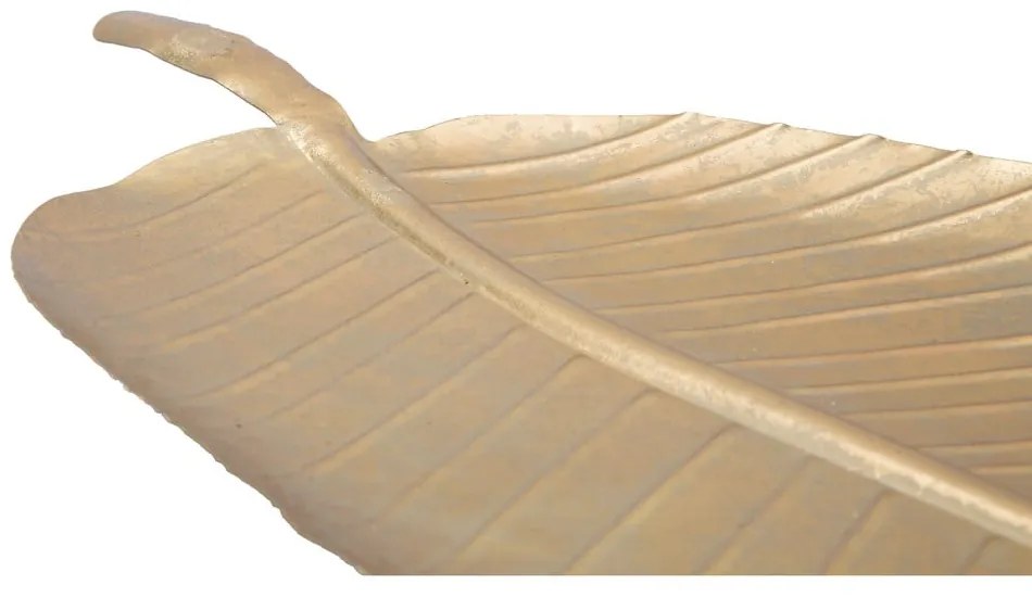 Dekoracja w złotym kolorze Mauro Ferretti Leaf, 55,5x18 cm