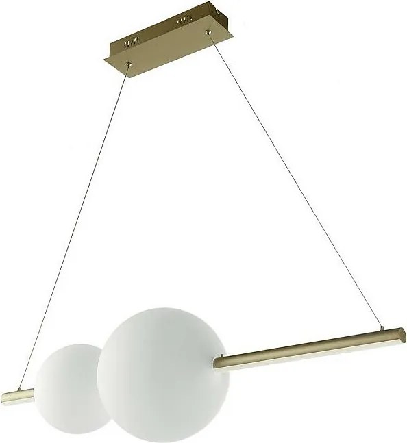 Ondaluce Fufi 45W ściemnialna lampa wisząca LED z metalu i dmuchanego szkła, 3000K, kolor czarny