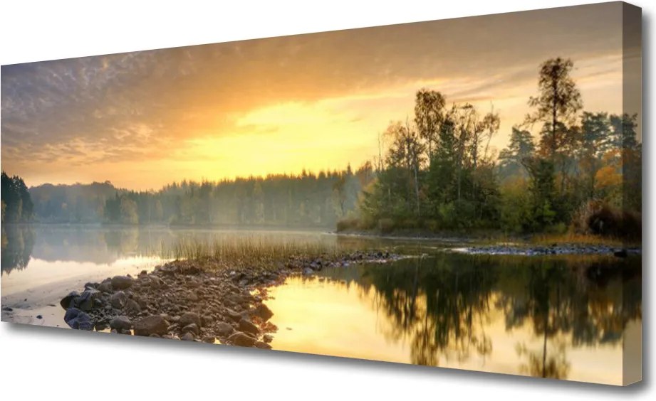 Obraz canvas Spokojna Tafla Jeziora